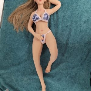Chloe White and Blue Striped Bikini