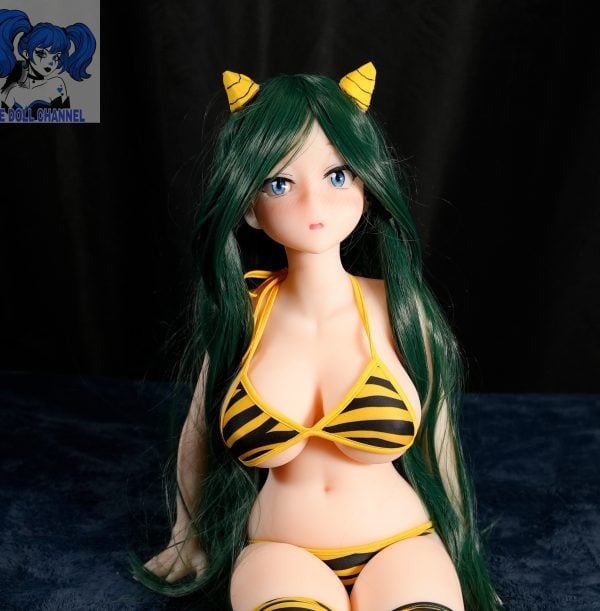Mini Long Space Green Wig