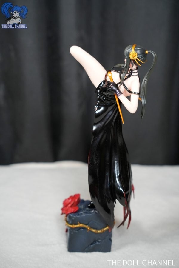 In Stock Hard Black Karate Lady Statue - Image 11