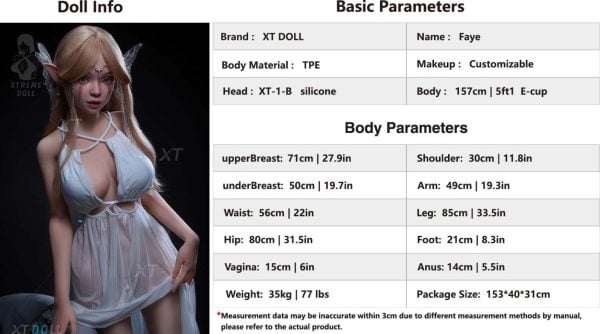 XT Doll TPE Body 157 Cm E-Cup Silicone Head XT-1-B Faye - Image 21
