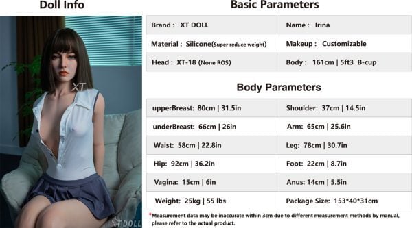 XT Doll Full Silicone 161 Cm B-Cup XT-18 Irina - Image 8