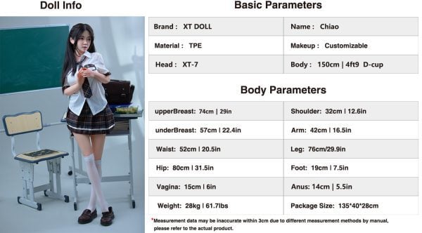 XT Doll TPE Body 150 Cm D-Cup Silicone Head XT-7-A Chiao - Image 18