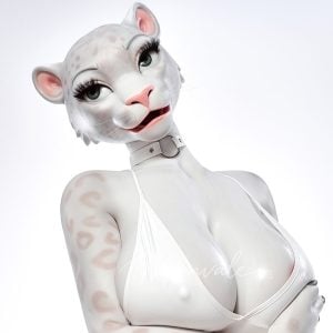 Moonvale Doll 165 cm ( 5.41’ ) - Full Silicone - Sexy Anime Furry Girl White Panther Realistic Big Breasts Sex Doll - Velara