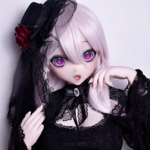 Elsa Babe 140 cm Platinum Silicone Sex Doll RAD047 Hanamori Kaori Black Veil Rose